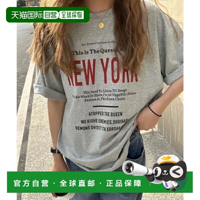 日本直邮VitaFelice 灰色英文字母大号T恤