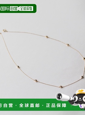 1h可退 日本直邮cui-cui 黑色钻石 K10YG 黄金项链 40cm 可调节 7