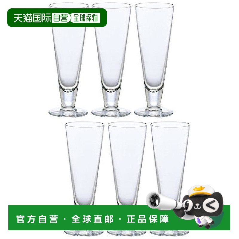 【日本直邮】阿德利亚 鸡尾酒杯 330ml口部强化玻璃 优雅 6个装日