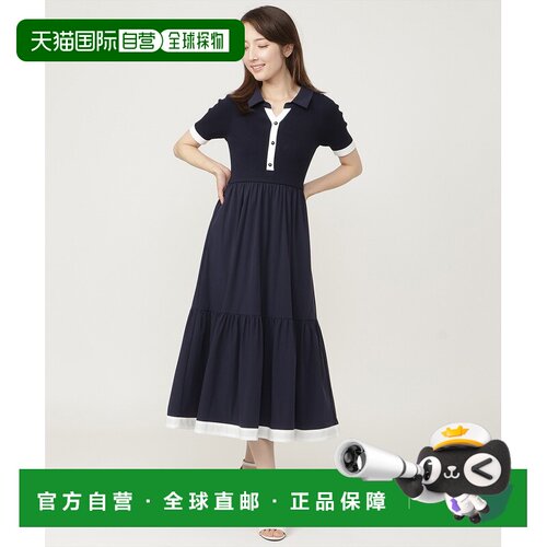 日本直邮Swingle 女装 撞色针织拼接连衣裙 20072615205135