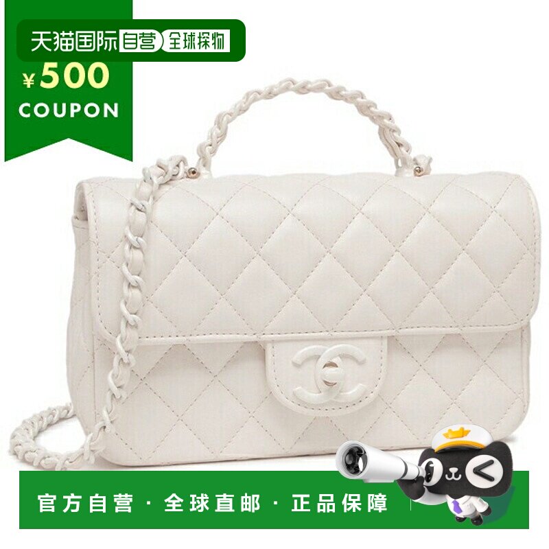 日本直邮Chanel 手提包单肩包MatelassCC 标志Coco 标志迷你包白C