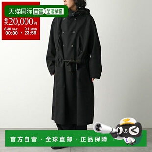日本直邮Y-3 粘合麦尔登呢大衣 JX4822 男士混纺连帽长大衣带原始