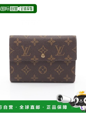 日本直邮中古LV路易威登女B级9新trifold wallet三折钱包短钱包BR