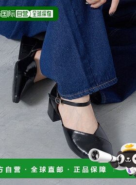 1h可退 日本直邮Kastane 女士交叉绑带中跟方头通勤皮鞋 KAZ10523