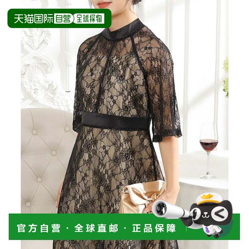 日本直邮Lace Ladies 蕾丝连衣裙 黑色长裙