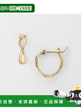 日本直邮日潮 agete 阿卡朵 K18圆环耳环 黄色 均码适合饰品礼物