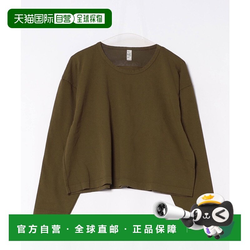 1h可退 日本直邮LOS ANGELES APPAREL 女士长袖简约宽松 cropped