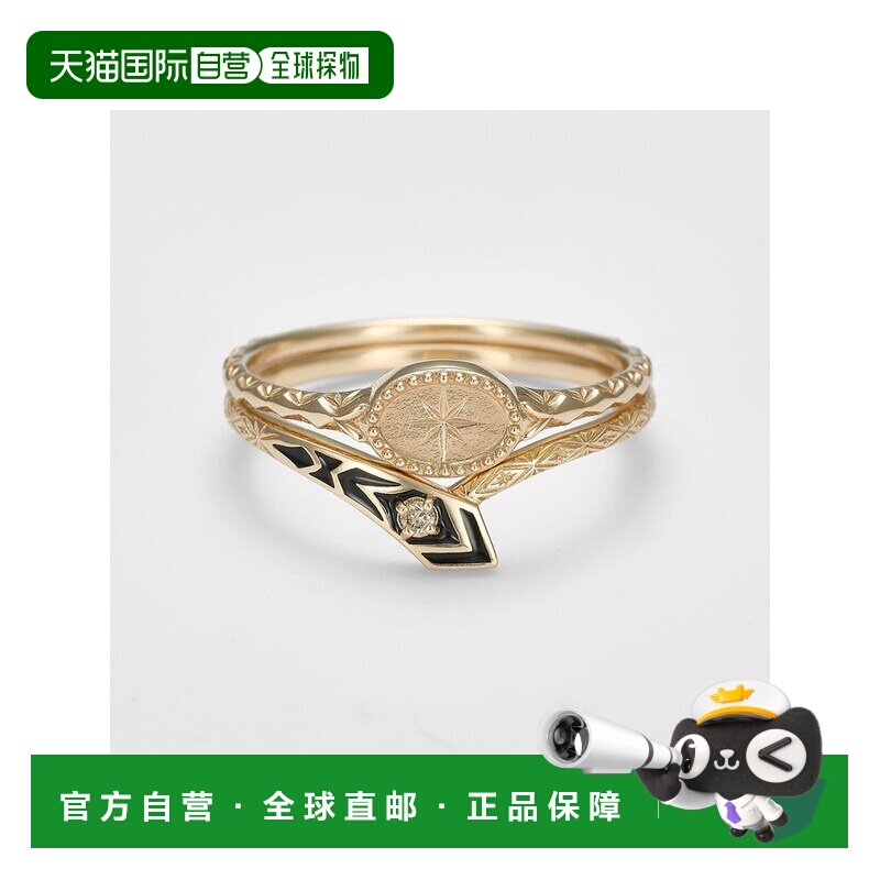 日本直邮日潮 agete 阿卡朵限定款K10 钻石 套戒戒指