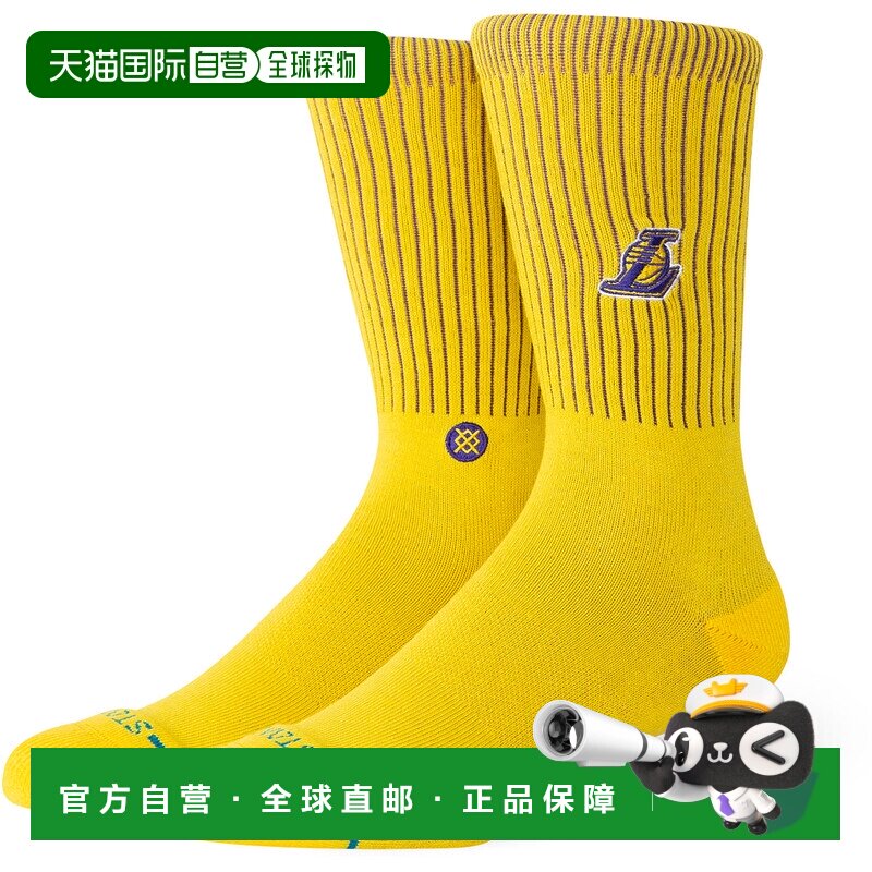 日本直邮STANCE NBA 洛杉矶湖人队运动袜 黄色 篮球 A556D25LBC