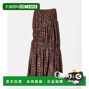 褶饰豹纹半身裙 1h可退 女士 VACATION 15785000144 日本直邮A