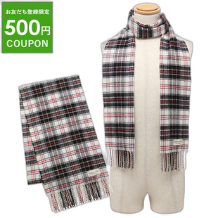 日本直邮Johnstons 围巾白色多色男女 JOHNSTONS WA000016 KU0128