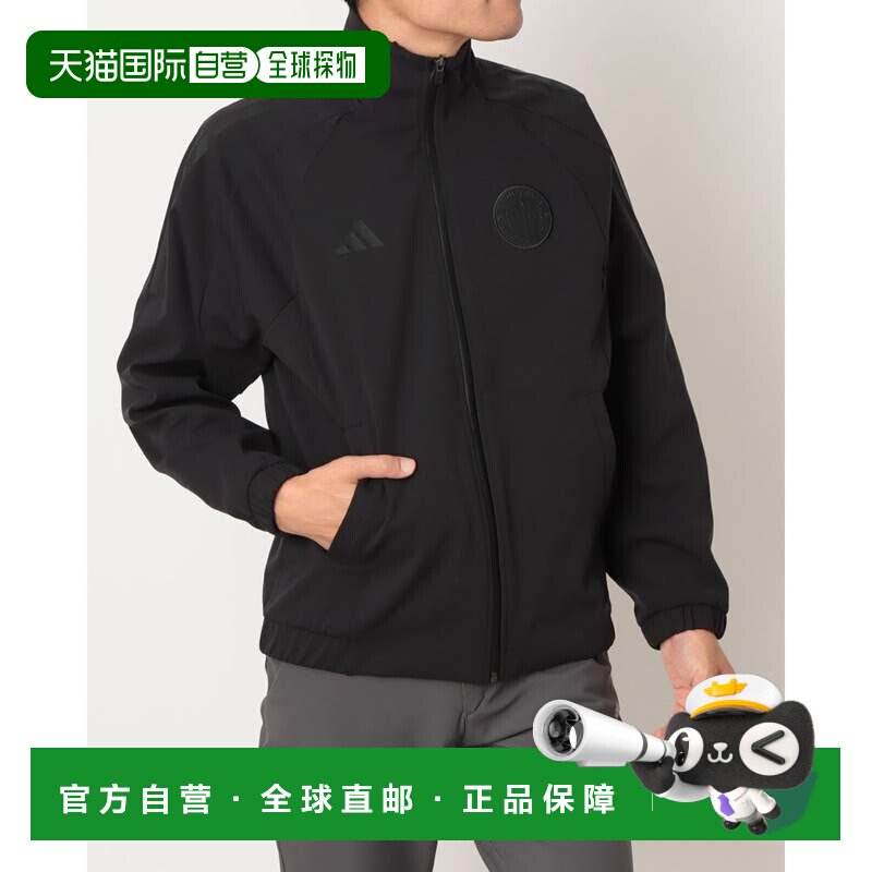 日本直邮adidas 男士针织夹克 T.S.U.F.C. 宽松版型 双面针织运动