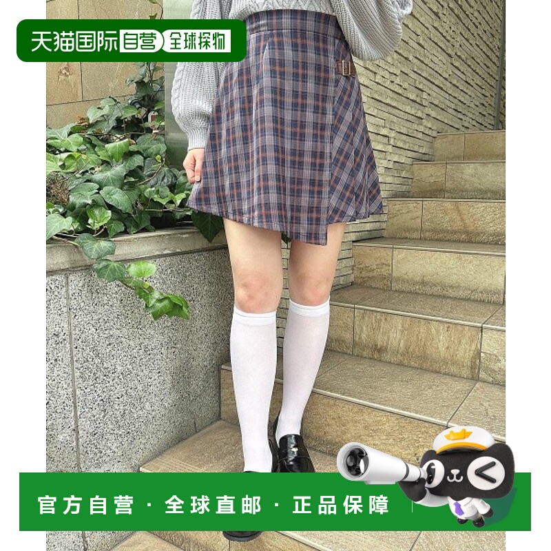 1h可退 日本直邮F i.n.t 女装 合皮装饰不对称A字迷你裙 55AG02k0