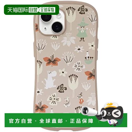 【日本直邮】iFace Cafe Moomin iPhone 14 软壳KOBANA/米色)