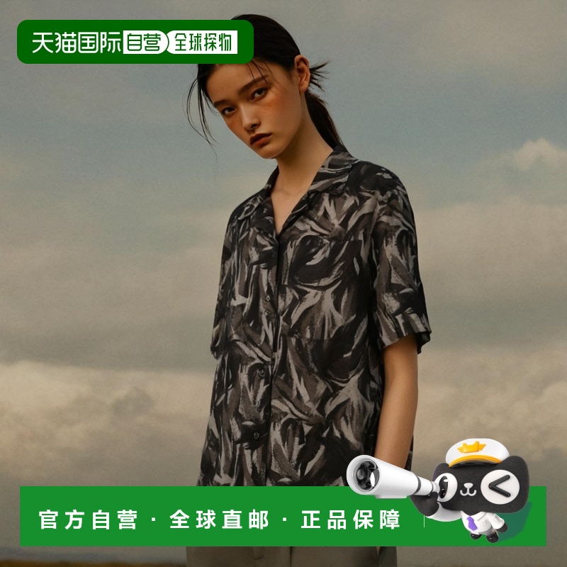 日本直邮AZUL BY MOUSSY 女士几何图案开襟衬衫 250HSG30532C