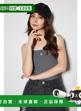 日本直邮Rienda 带杯丝带背心式上衣 [RI3465EW25516] 白色长袖