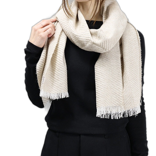 日本直邮 Johnstons 羊绒提花披肩围巾羊毛格子羊绒女式男式中性