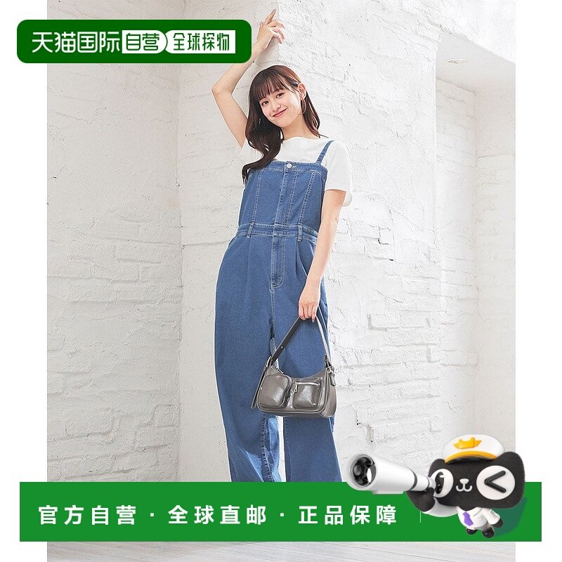 日本直邮Honeys 女士棉质牛仔连体裤 含BCI棉有弹力带调节 HN6029