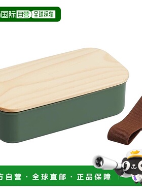 【日本直邮】Skater斯凯达 木盖饭盒400ml 带绑带/绿色PAL5FK-A