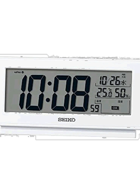 【日本直邮】Seiko Clock 精工时钟 闹钟 摆钟 数字 雷达 白珍珠