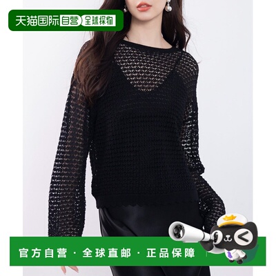 1h可退 日本直邮SAISON DE PAPILLON 女士透视镂空针织上衣 sdp80