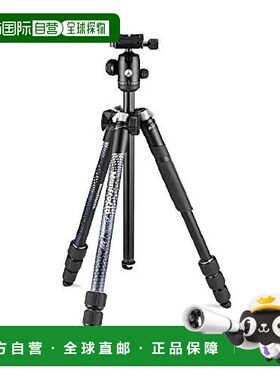 【日本直邮】曼富图三脚架铝4段黑色轻量附袋大承重8kg3向云台