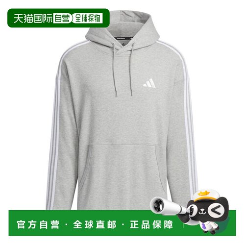日本直邮 adidas M ESS+ 3S 卫衣 男士运动服 黑色 JUP96 JW6974