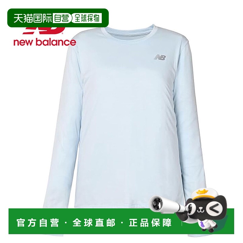 日本直邮New Balance 女士长袖 T恤吸湿排汗快干吸湿排汗快干简约