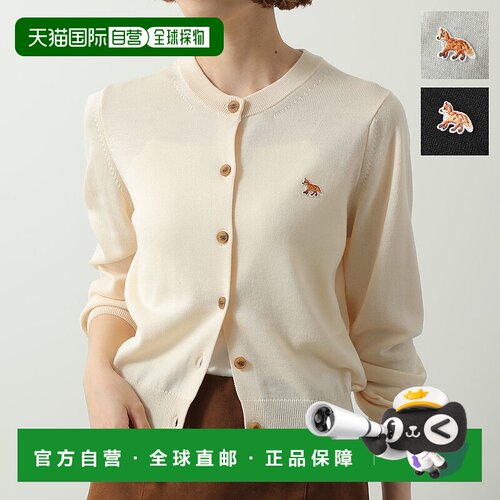 日本直邮MAISON KITSUNE 女士羊毛圆领开衫（PW00502KT1181）带刺