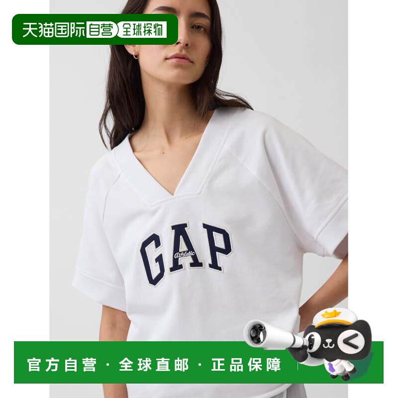 日本直邮GAP W 法文特利宽松 GAP 标志 V 领卫衣图片