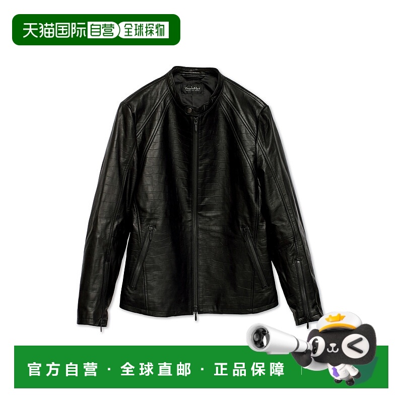 1h可退 日本直邮TORNADO MART 男士烟熏鳄鱼纹压花真皮夹克 20018