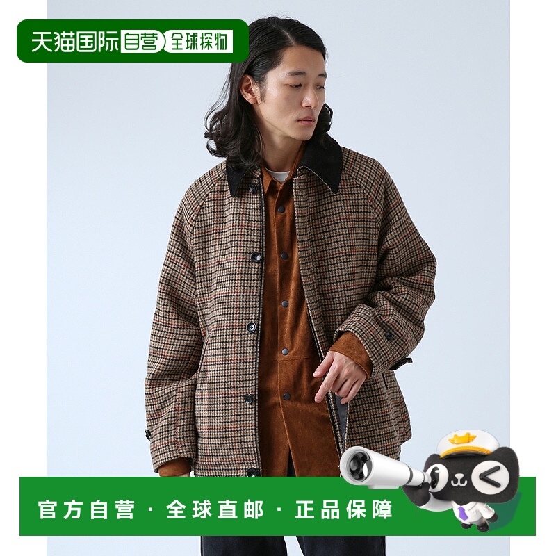 1h可退 日本直邮B.C STOCK 男装 羊毛混纺 短款猎装 复古立领双门