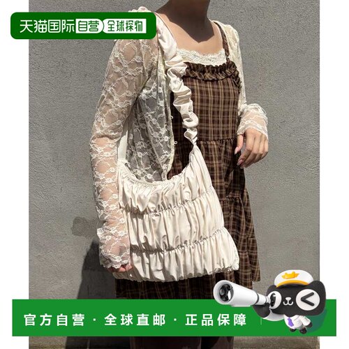 日本直邮Lattice 女士 褶皱感光泽肩背包 BA26A2F【付后1h可退】