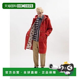 复古格纹羊毛混纺大衣 1h可退 经典 maple k2431 日本直邮河谷衬衫