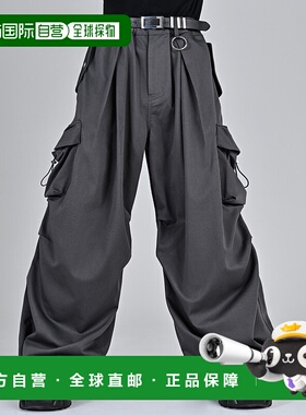 1h可退 日本直邮ADRER男女同款TR立体宽腿工装裤 3D膝褶设计8口袋