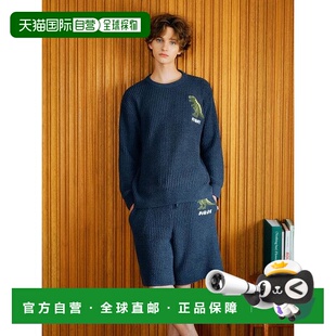 华夫格恐龙印花五分裤 1h可退 HOMME pique 日本直邮gelato