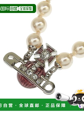 日本直邮Vivienne Westwood女士铂金 KITTY 珍珠项链 6301011O02P