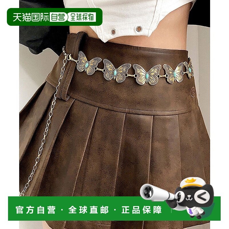 日本直邮florge 可选蝴蝶/爱心/贝壳图案西部风链条腰带 FL8218EW,箱包皮具/热销女包/男包,手拿包,淘宝优惠券,粉丝福利购,淘宝优惠卷