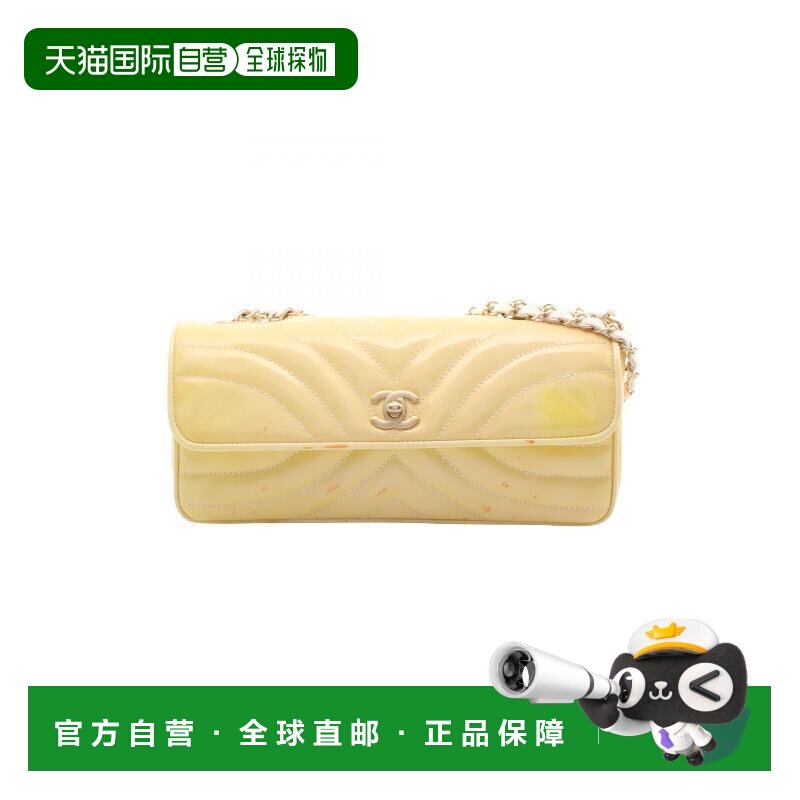 日本直邮中古Chanel香奈儿女包B级9新chain shoulder链条肩带漆皮