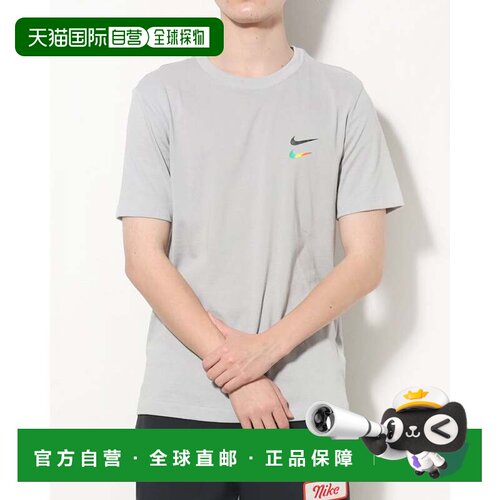 日本直邮NIKE 男士短袖功能T恤 DF图形 EHBR FD1706077 浅烟灰黑