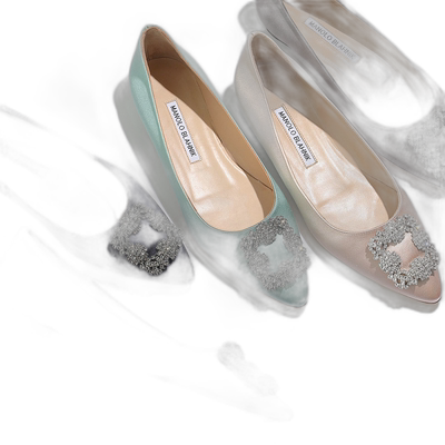 日本直邮 MANOLO BLAHNIK 高跟鞋 HANGISIFLAT FMC CLC SATIN 010