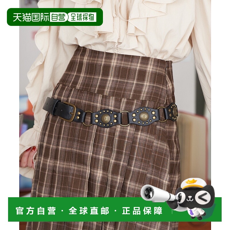 1h可退 日本直邮CIAOPANIC 女装 仿皮西部风搭扣装饰腰带 CPZ1052