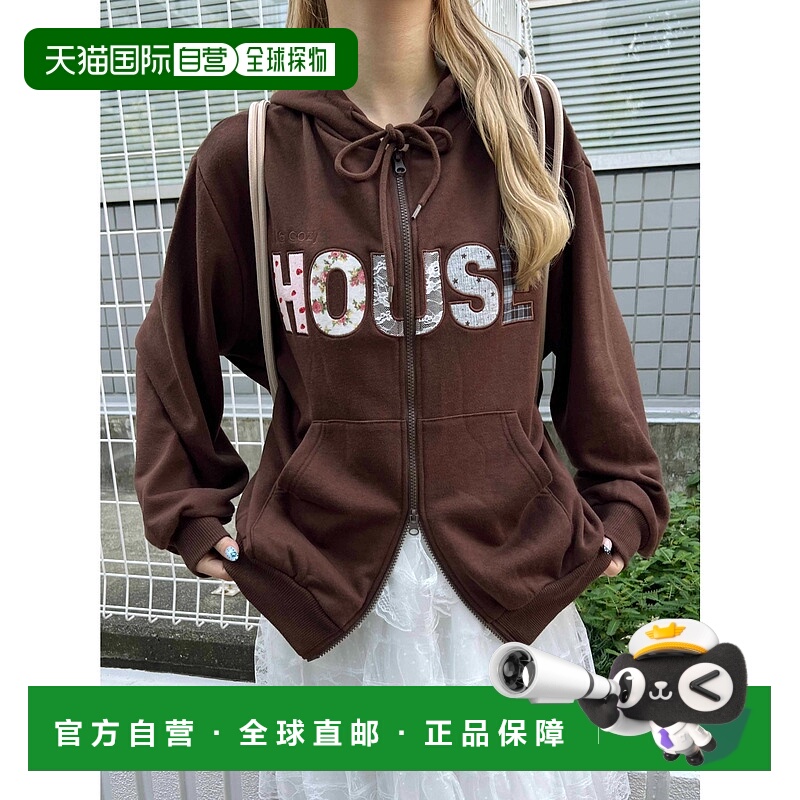 1h可退 日本直邮WC女士宽松版型拼贴logo连帽衫 WC25AU09L0010