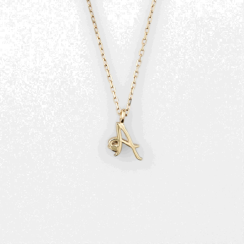 日本直邮日潮 agete 阿卡朵【限定款】A字母首饰/K10钻石项链白