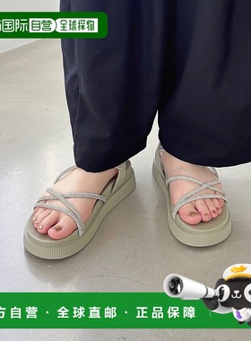 日本直邮Oriental Traffic 线条石带扣凉鞋 [41217 OR526BW003734