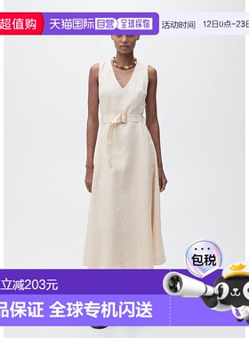 日本直邮MANGO 亚麻长款连衣裙 LAURA MA1658EW037100