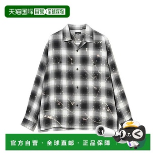 1h可退 日本直邮BEAMS男士休闲衬衫 布莱希染色渐变格纹 宽松版型