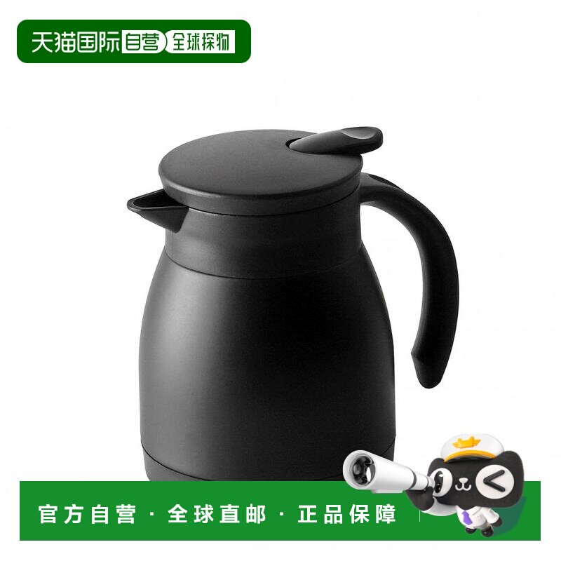 【日本直邮】珍珠金属BLKP热水壶不锈钢保温保冷黑色0.5L AZ-5017