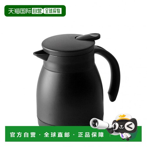 【日本直邮】珍珠金属BLKP热水壶不锈钢保温保冷黑色0.5L AZ-5017
