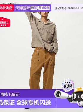 日潮跑腿UNIQLO优衣库 灯芯绒工作裤阔腿裤休闲裤 479817